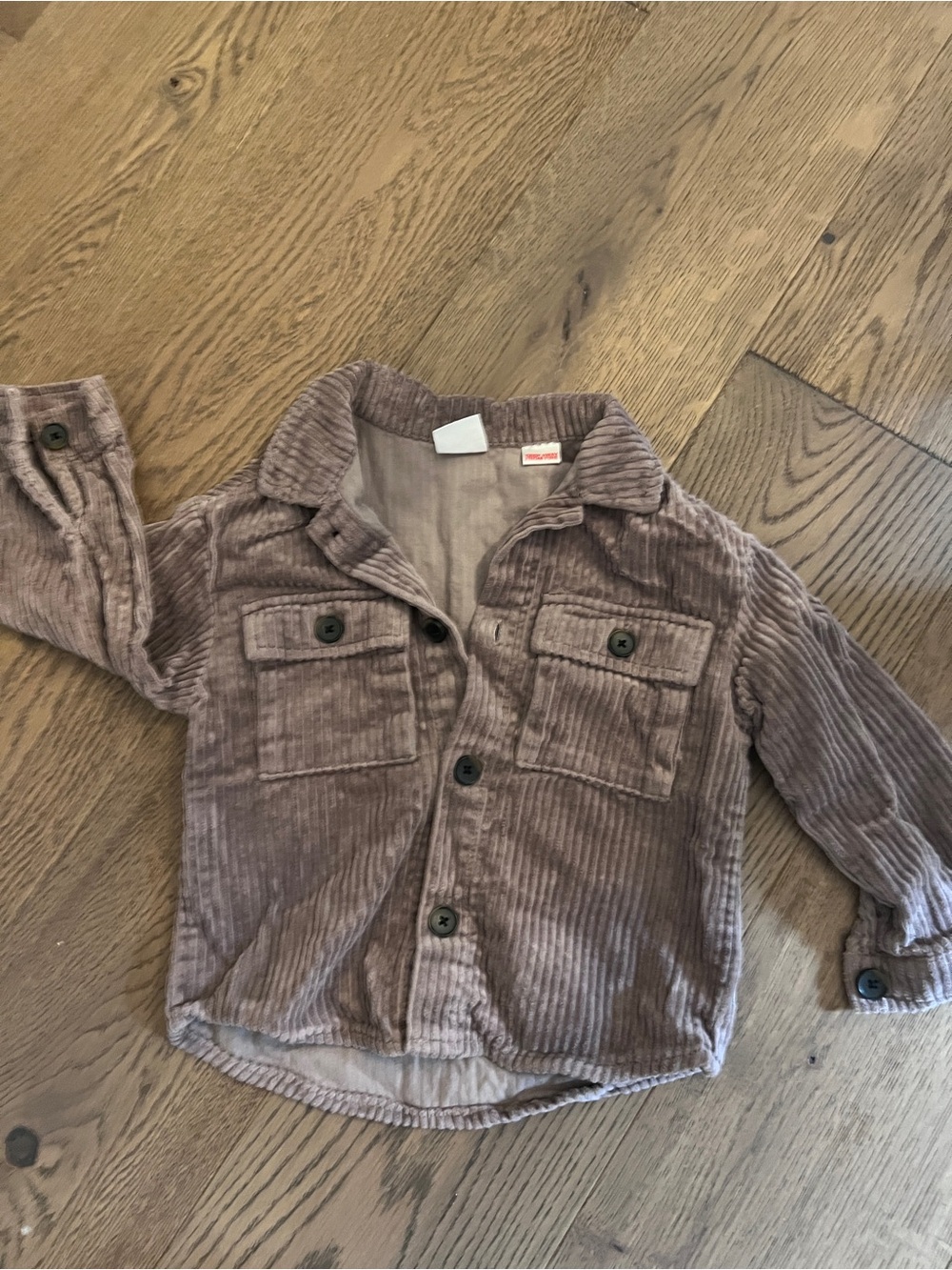 Zara Kids Corduroy Shirt Jacket in Taupe